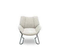 Fauteuil FORÖL - Modèle Opti526  - Revêtement en tissu beige. Structure métal noir.