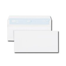 Enveloppe blanche 110 x 220 GPV 80 g sans fenêtre blanche - Boîte de 500