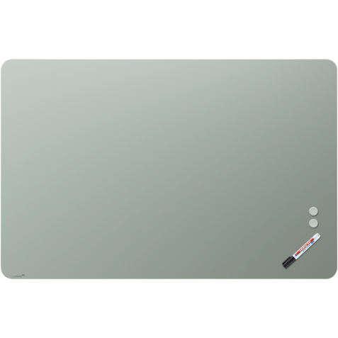 Tableau en verre mat 100x150cm - Sage Green- Coin Arrondi - Legamaster