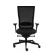 Fauteuil de bureau ergonomique MARTI, Tissu et maille, avec accoudoirs 3D, mécanisme synchrone, pieds noirs