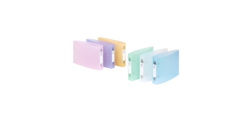 Classeur 2 anneaux plastifié PropySoft Viquel Format paysage A5 - Dos 3.5 cm couleurs assorties pastel