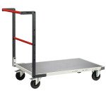 Chariot fixe plateau tôle 250 kg 850 x 500 mm roue caoutchouc