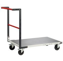 Chariot fixe plateau tôle 250 kg 850 x 500 mm roue caoutchouc