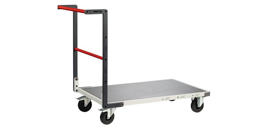 Chariot fixe plateau tôle 250 kg 850 x 500 mm roue caoutchouc