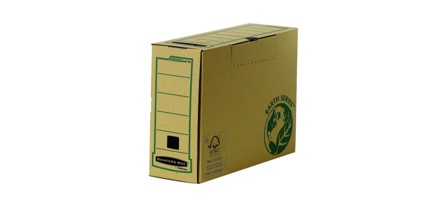 Pack 20 Cajas de archivo definitivo folio 100mm Fellowes con montaje manual