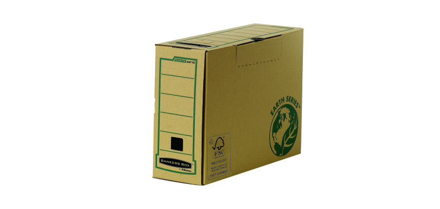 Pack 20 Cajas de archivo definitivo folio 100mm Fellowes con montaje manual