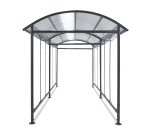 Abri vélos Dôme version couloir Modèle suivant à fixer sur l'abri initial - Coloris gris anthracite RAL 7021