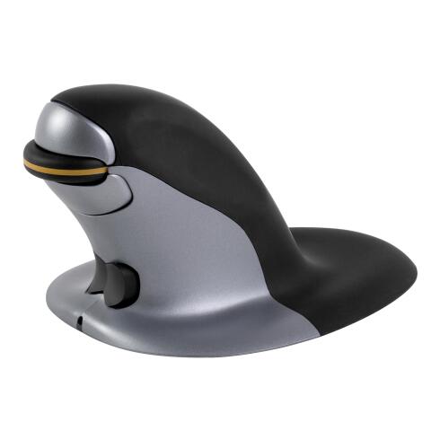 Ratón ergonómico vertical inalámbrico ambidiestros Fellowes Penguin, tamaño S