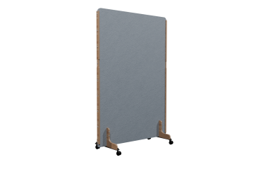 Cloison acoustique Enzo PET 24 mm - sur roulettes  - L 120 x H 170 cm