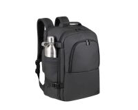 Mochila para portátil de viaje ECO impermeable negra 17.3 '' Rivacase