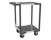 Servante montée 2 plateaux tôle 250 kg 550 x 500 mm roue caoutchouc