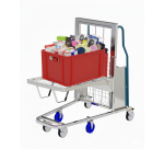 Chariot niveau constant acier zingué 150 kg 800 x 600 mm