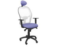 Silla Jorquera malla blanca asiento bali con cabecero fijo
