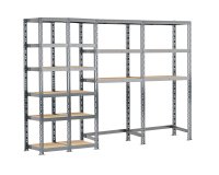 Rayonnage MODULO - Module 4 étagères - 18 plateaux