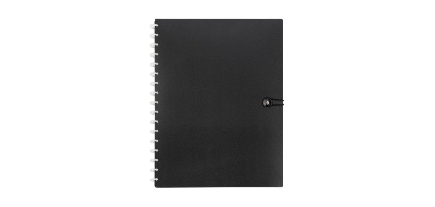 Protège documents personnalisable A3 Géode CREATIV'GALLERY VIQUEL polypropylène opaque 60 pochettes - 120 vues - noir