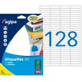 Etiquette universelle, 6 x 33,5 mm, blanc