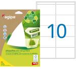 Etiquettes adresses multi-usages recyclées 38,5 x 65 mm Agipa - Pochette de 140