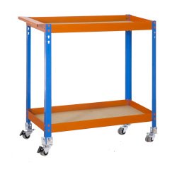 Carro de trabajo Simonwork Wagon 2/400 Shipboard azul/naranja/madera