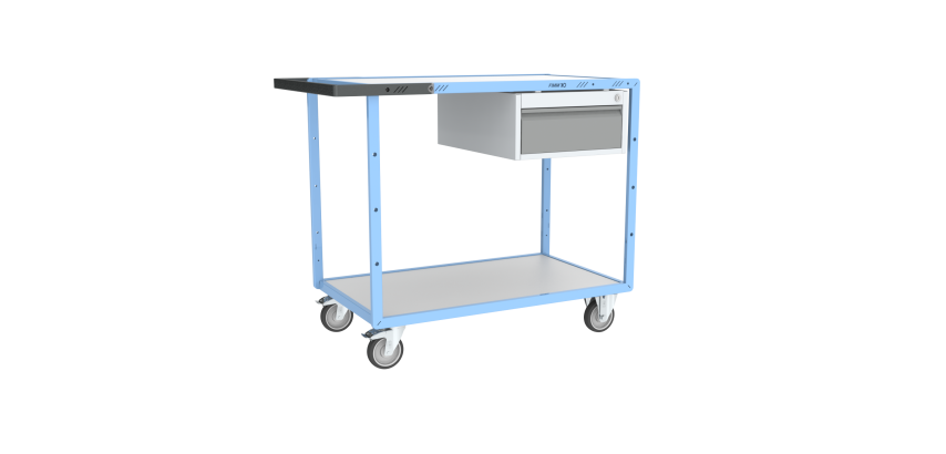 Servante établi équipée, 1 bloc 1 tiroir, 250 kg