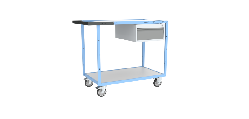 Servante établi équipée, 1 bloc 1 tiroir, 250 kg