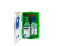 Coffret oculaire mural d'un flacon de 500 ml de solution oculaire stérile + 1 flacon de 250 ml PH neutre
