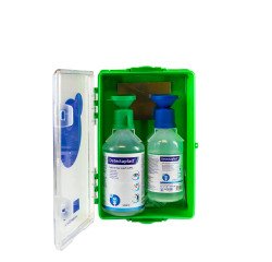Coffret oculaire mural d'un flacon de 500 ml de solution oculaire stérile + 1 flacon de 250 ml PH neutre