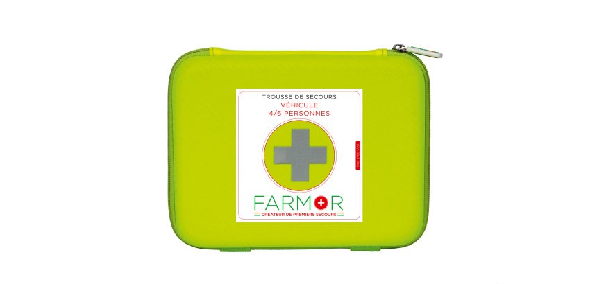 Trousse de secours  Véhicule 4/6 personnes en PU jaune