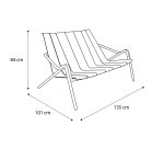 Banc d'extérieur en aluminium OUDON