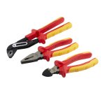Jeu de 3 pinces isolées VDE 1000V : 1  universelle, 1 coupante et 1 multiprise