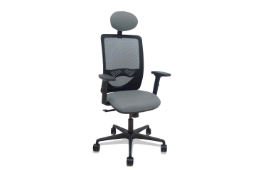 Silla de oficina Zulema con reposabrazos 2D y cabecera