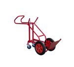 Diable porte-bouteille avec béquille acier 250 kg bavette fixe profondeur 280 mm roue pneumatique