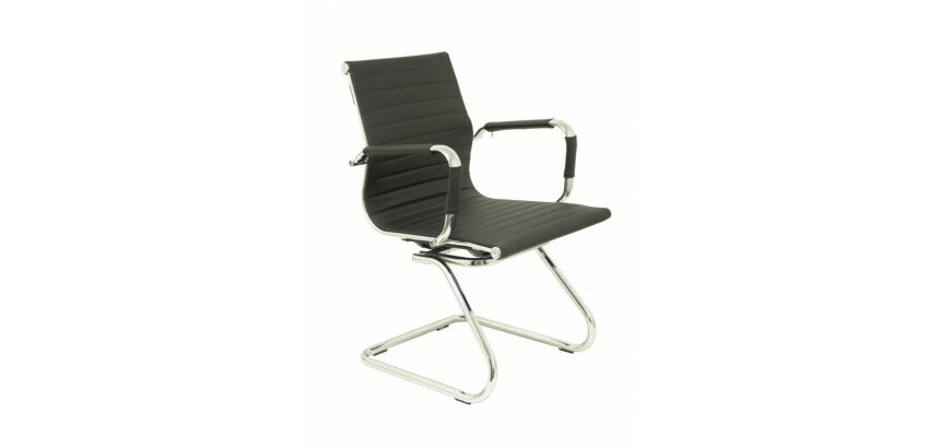 Sillón Madroño confidente patín similpiel negro