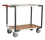 Servante montée 2 plateaux médium 400 kg 1000 x 600 mm roue TPE