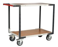 Servante montée 2 plateaux médium 400 kg 1000 x 600 mm roue TPE
