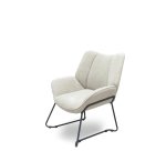 Fauteuil FORÖL - Modèle Opti526  - Revêtement en tissu beige. Structure métal noir.