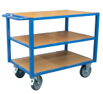 Servante établi 3 plateaux bois médium 1060 x 680 mm 500 kg roue TPE