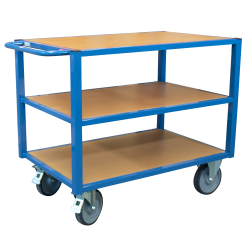 Servante établi 3 plateaux bois médium 1060 x 680 mm 500 kg roue TPE