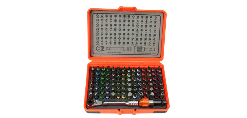 Coffret tournevis porte embout cliquet + embouts (46 pièces)
