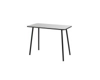 Bureau télétravail Hopm H.75 x L.100 x P.50 cm plateau blanc piètement métal noir