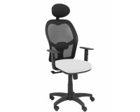 Alocén chair in black mesh, adjustable armrests, fixed headrest, Bali seat