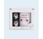 Kit Taza + Calcetines "Me pones los pelillos de punta"  talla 42-46
