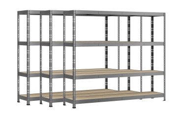Rayonnage MODULO - Jeu 3 étagères Rack - 4 plateaux