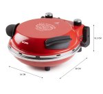 DOMO DO9284PZ Four à pizza « My Express Pizza » rouge - pierre en céramique