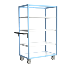 Servante multi-niveaux avec 3 étagères plateau bois 250 kg 1000 x 600 mm roue TPE