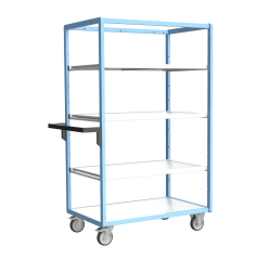 Servante multi-niveaux avec 3 étagères plateau bois 250 kg 1000 x 600 mm roue TPE