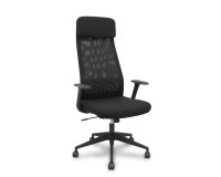 En_silla pro536 basculante tela negra brazos fijo