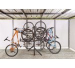 Support vélo sur pied 4 arceaux