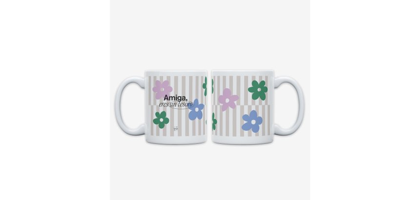 Taza "Amiga eres un tesoro"