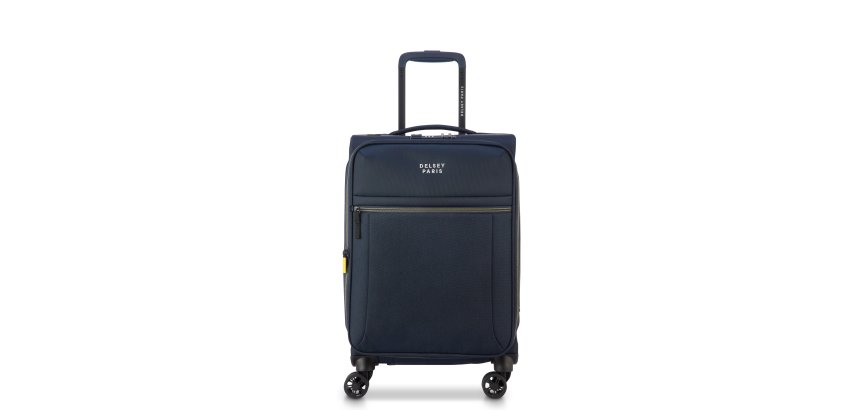 Delsey Brochant 3 - Valise cabine extensible 4 doubles roues 55 cm bleu marine