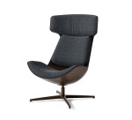 CLEO Lounge-Sessel mit Aluminiumgestell in Bronze-Farbe